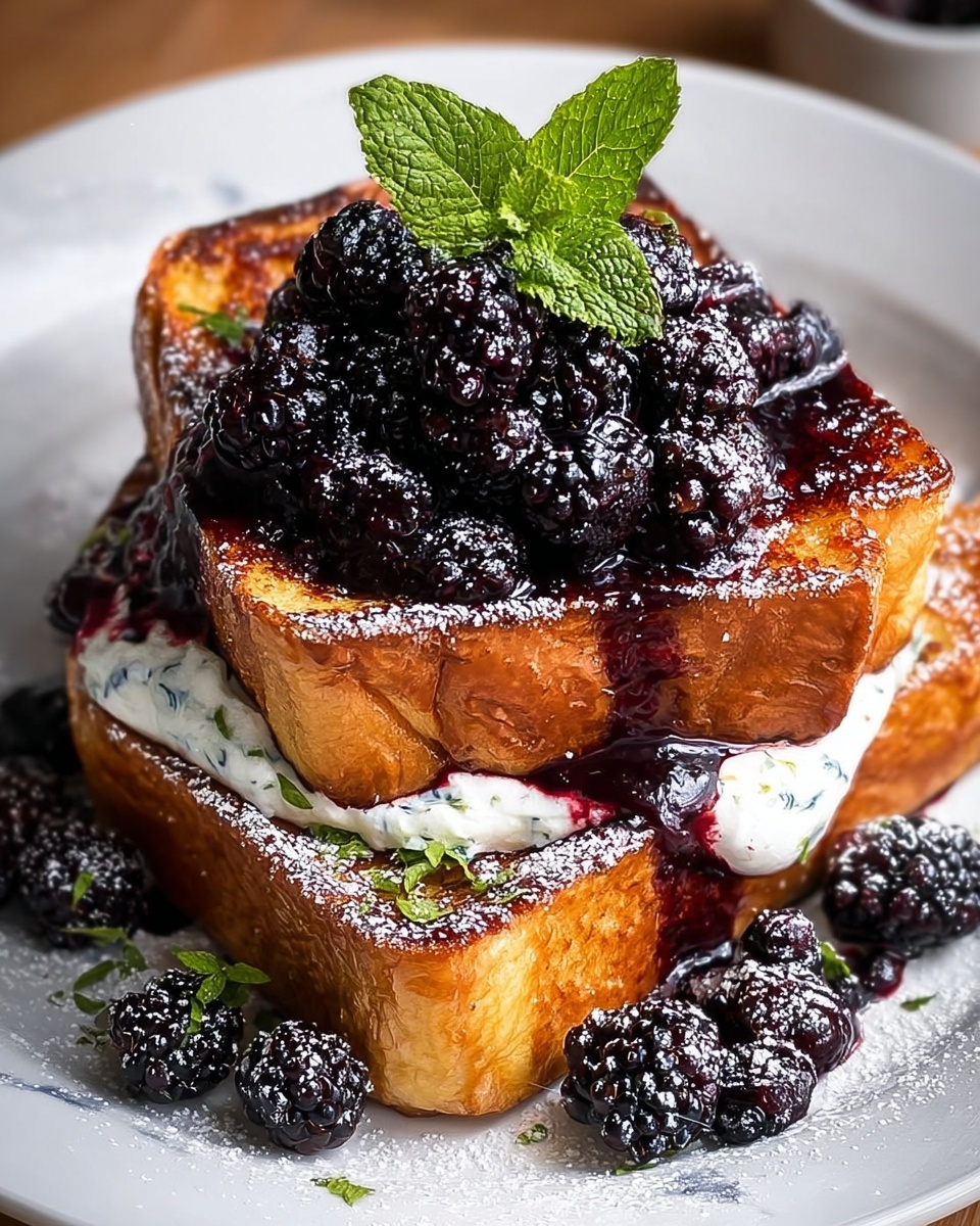 Blackberry Compote French Toast Recipe - Recipe Image
