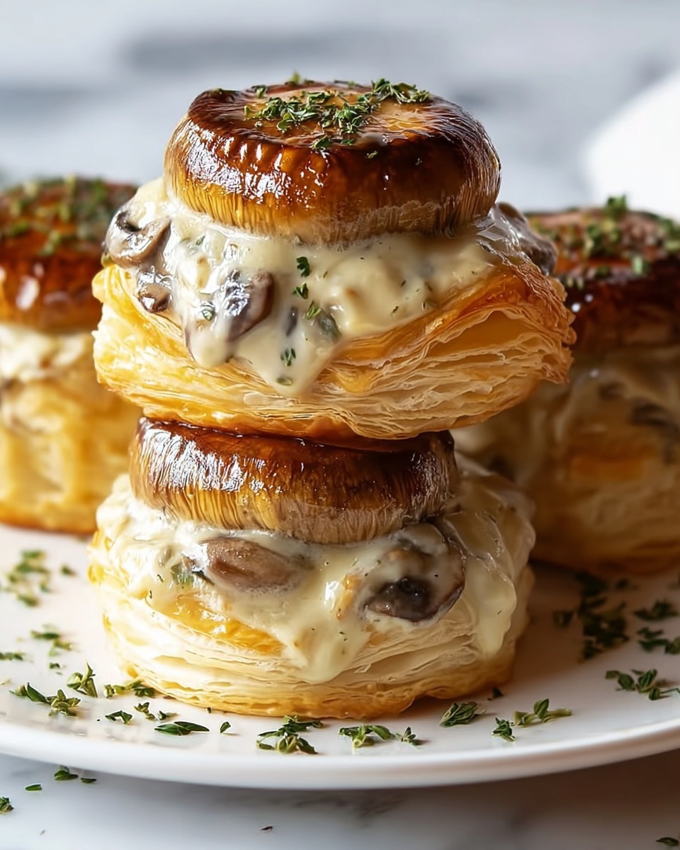 Vol-au-Vent with Creamy Mushroom Filling Recipe - Recipe Image