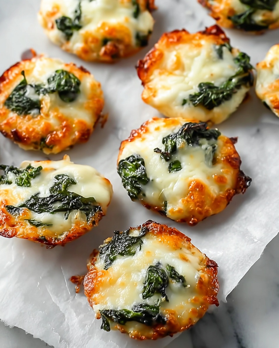 Creamy Spinach Dip Cheese Crisps Recipe - Recipe Image