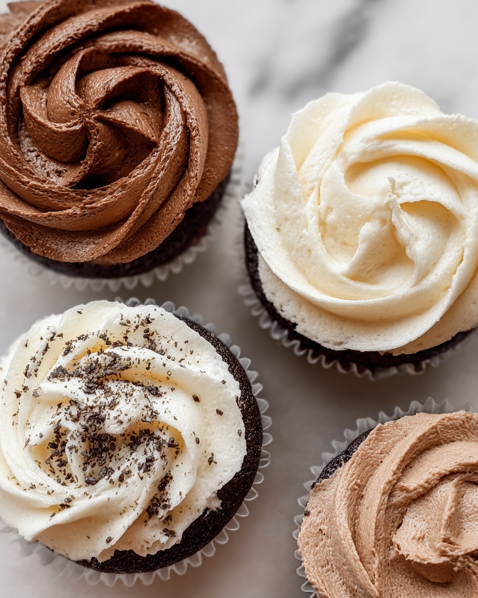 Buttercream Icing for Cupcakes (Vanilla and Chocolate) Recipe - Recipe Image