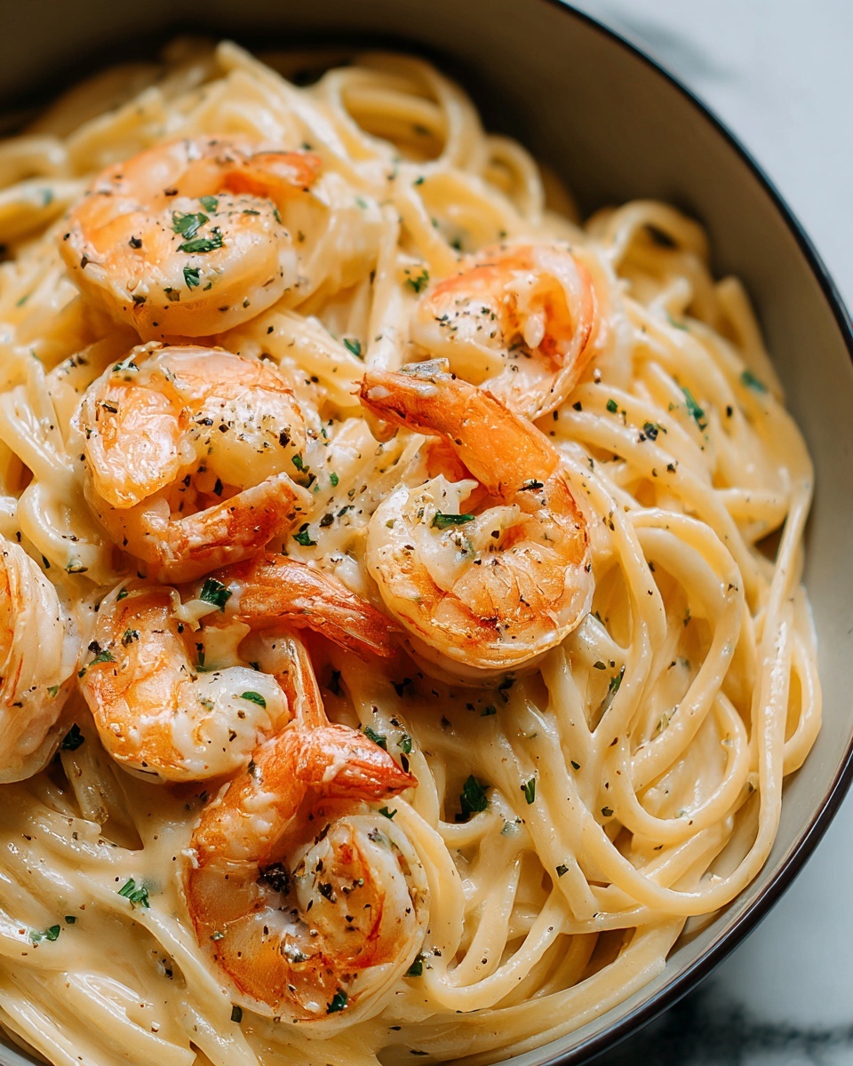 Creamy Garlic Shrimp Pasta Recipe - Recipe Image