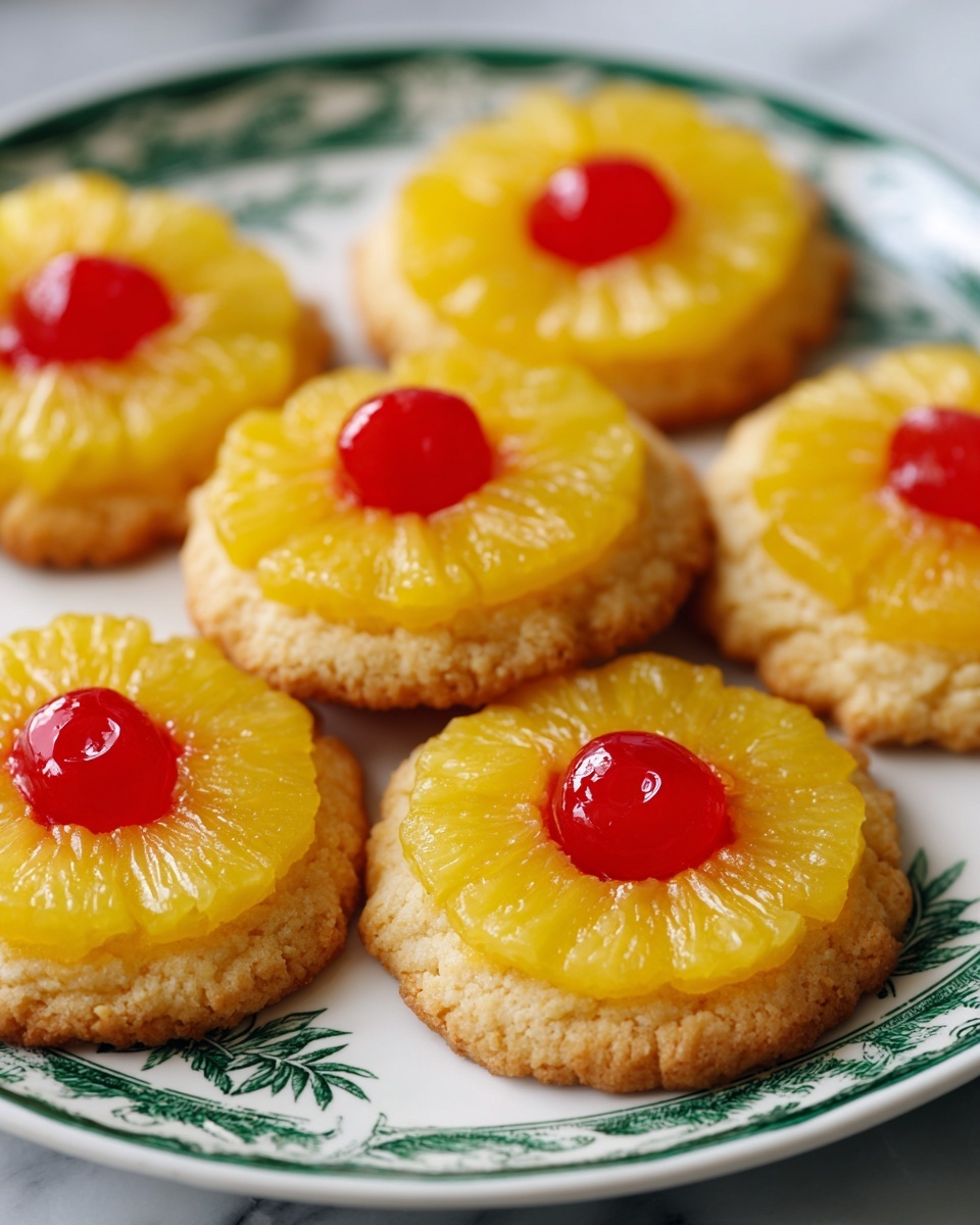 Christmas Pineapple Upside-Down Sugar Cookies Recipe - Recipe Image