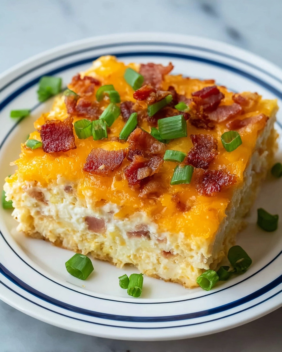 Tater Tot Breakfast Casserole with Sausage, Bacon, and Cheddar Recipe - Recipe Image