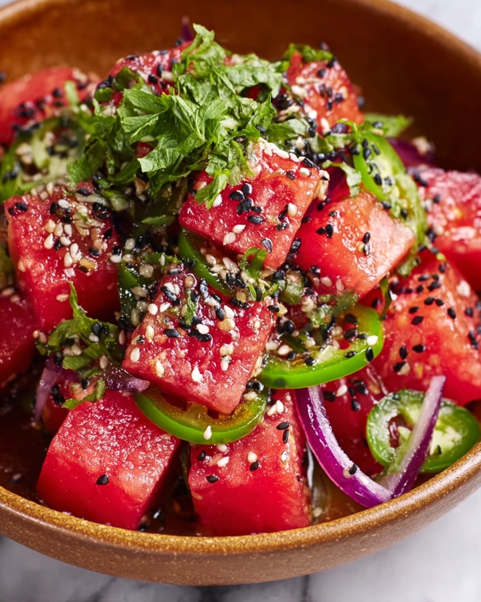 Watermelon Shiso Salad Recipe - Recipe Image