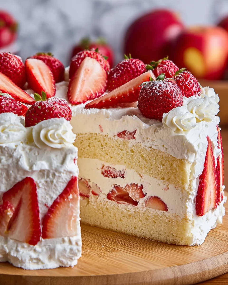 Strawberry Angel Cake Recipe - Recipe Image