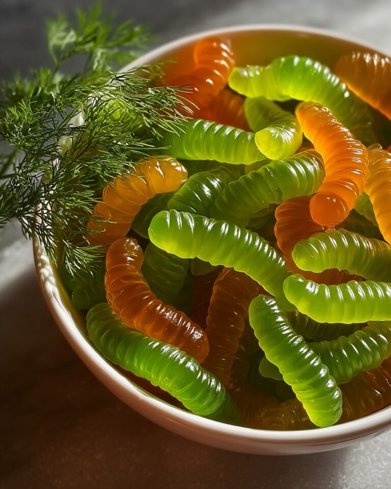 Homemade Dill Pickle Gummy Worms Recipe