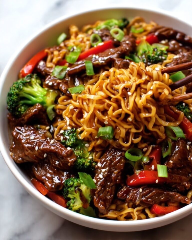 Sticky Beef Noodles Recipe