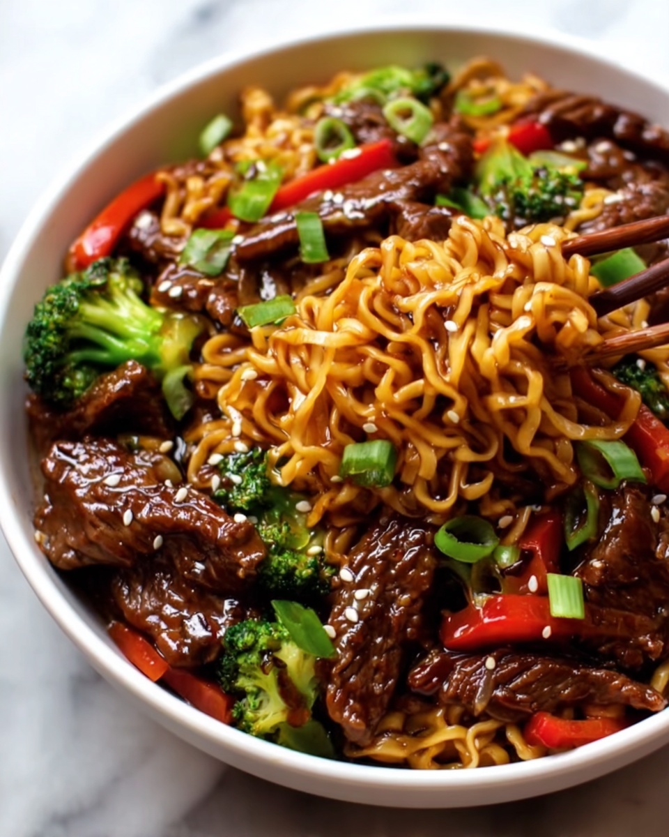 Sticky Beef Noodles Recipe - Recipe Image