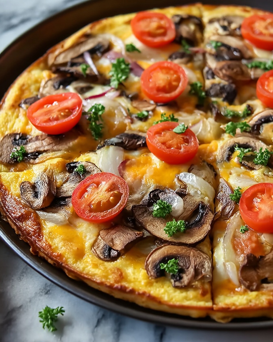 Veggie Frittata with Bell Peppers, Onions, and Mushrooms Recipe - Recipe Image