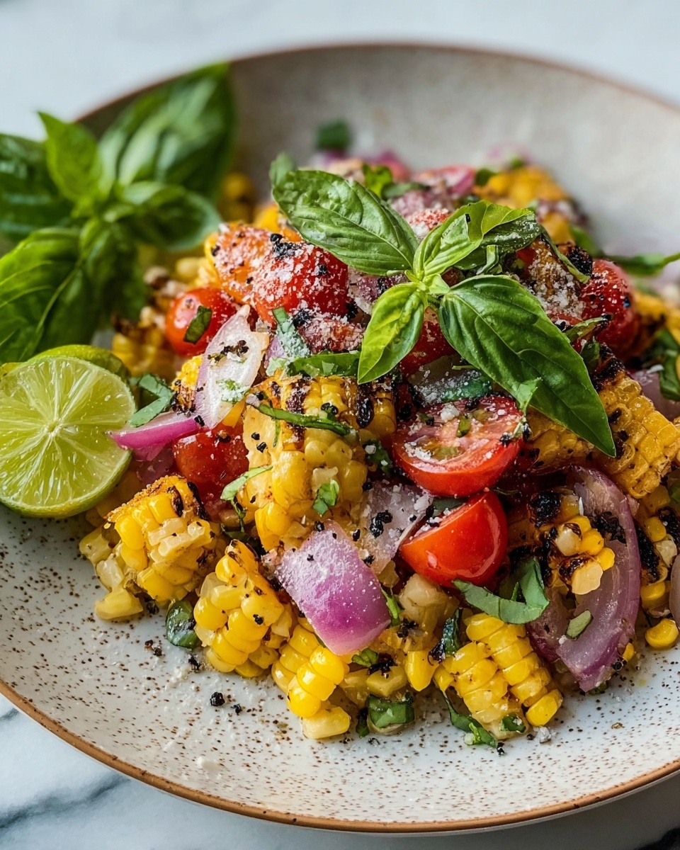 Charred Corn with Feta, Cilantro, and Lime Recipe - Recipe Image