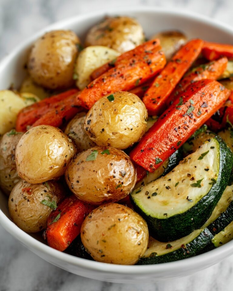 Garlic Herb Roasted Potatoes, Carrots, and Zucchini Recipe