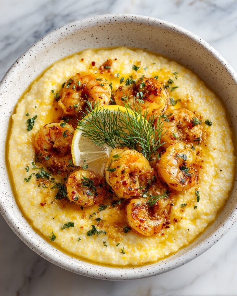 Honey Butter Cajun Shrimp with Smoked Gouda Grits Recipe