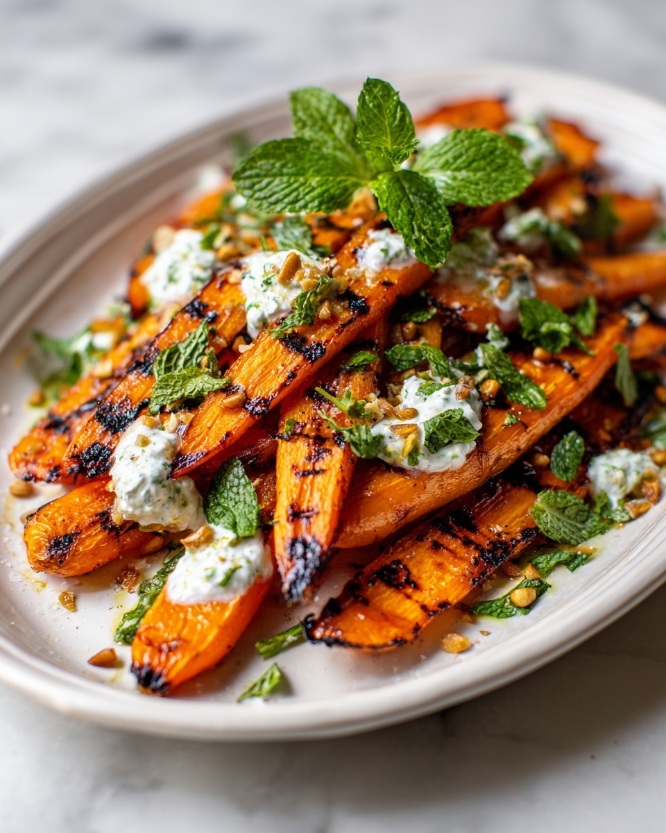 Roasted Carrots with Mint & Tahini Sauce Recipe - Recipe Image
