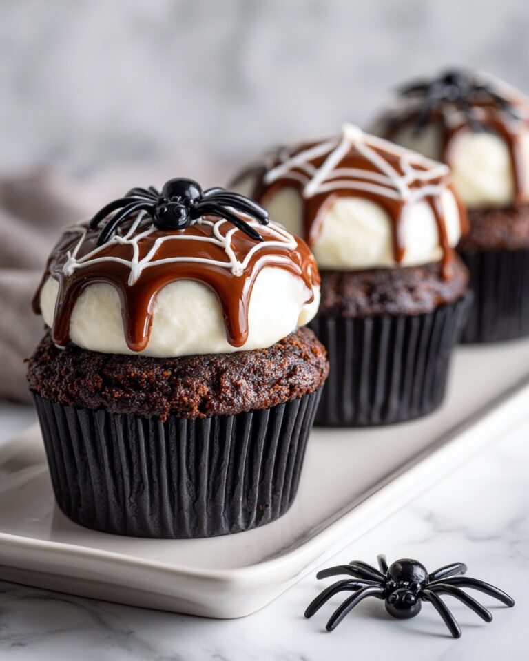 Black and White Spider Web Cupcakes Recipe