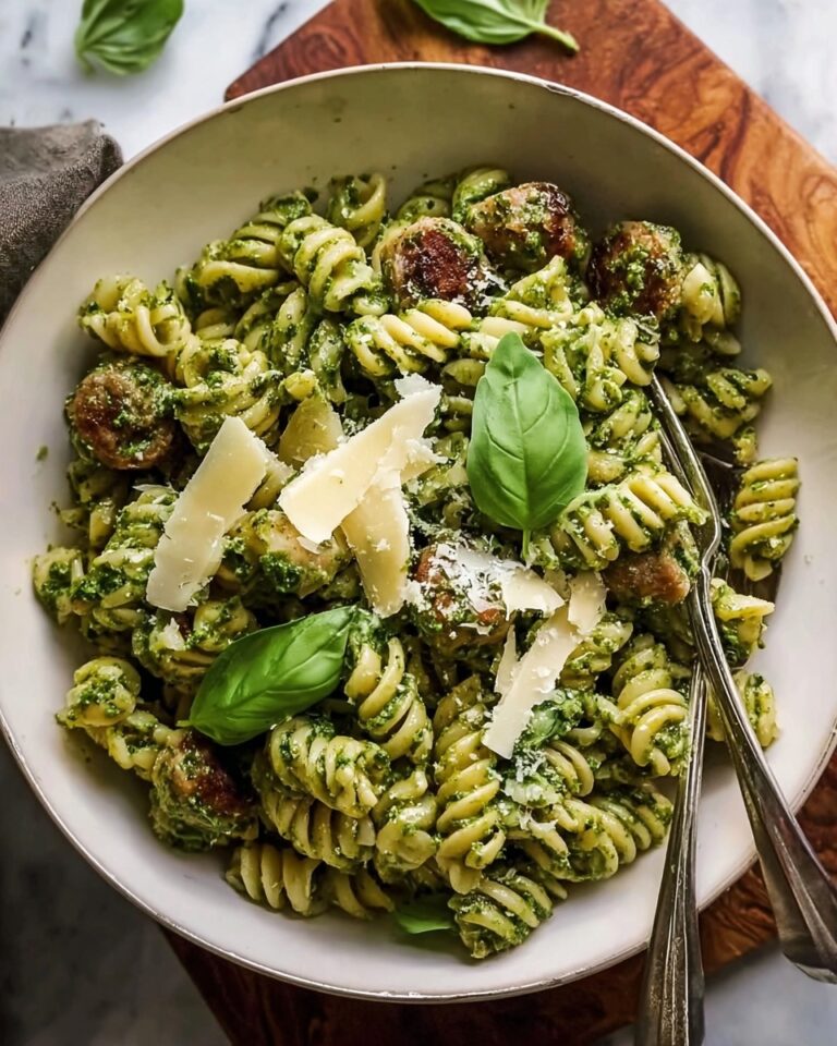 One Pot Lemon Basil Asparagus and Sausage Pasta Recipe
