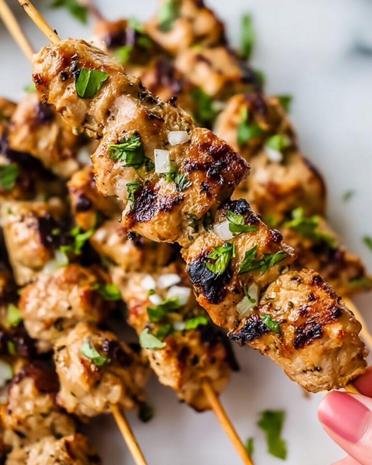 Air Fryer Garlic Parmesan Chicken Skewers Recipe