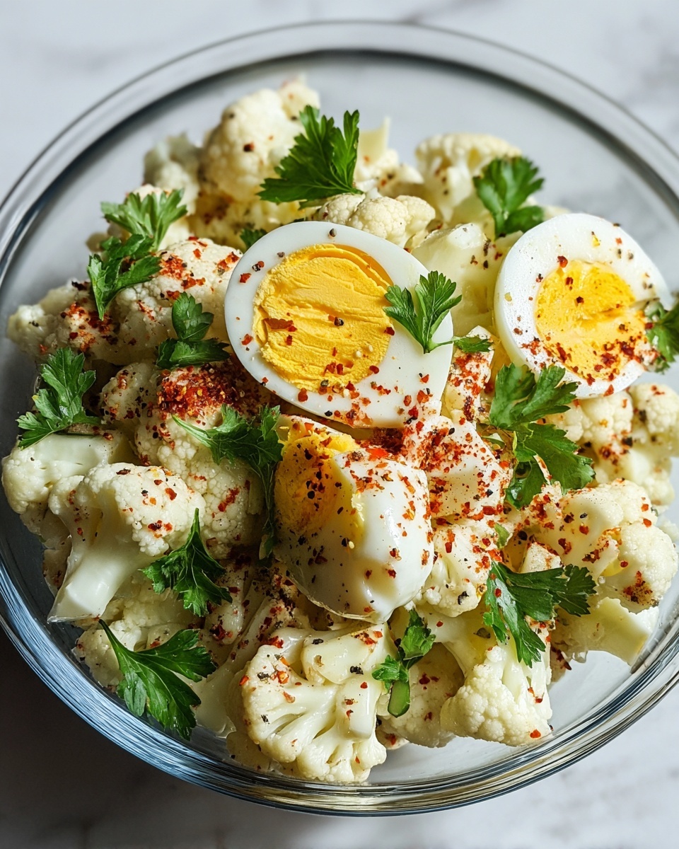 Cauliflower Salad with Eggs, Mustard, and Relish Recipe - Recipe Image