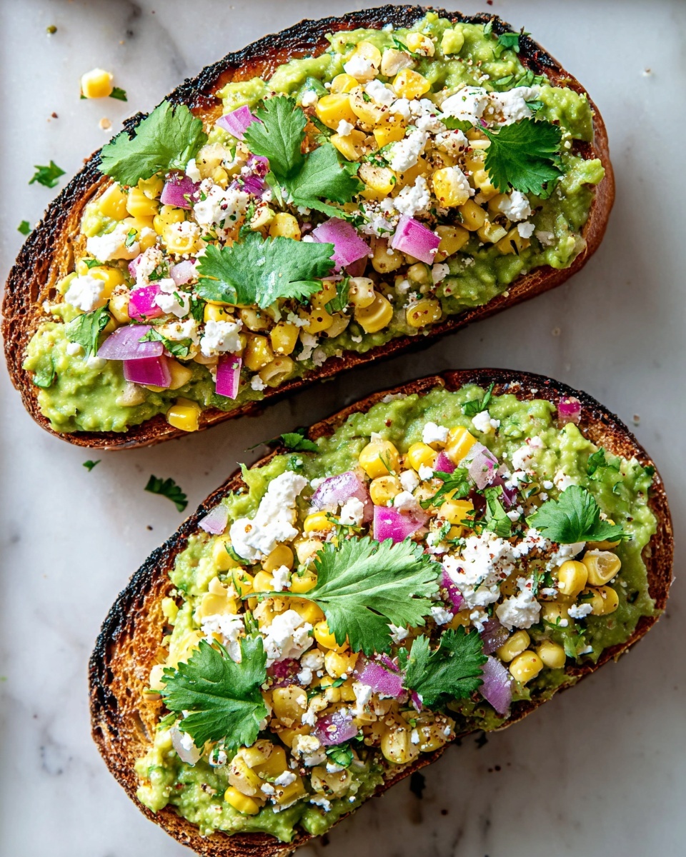 Mexican Street-Corn Avocado Toast Recipe - Recipe Image
