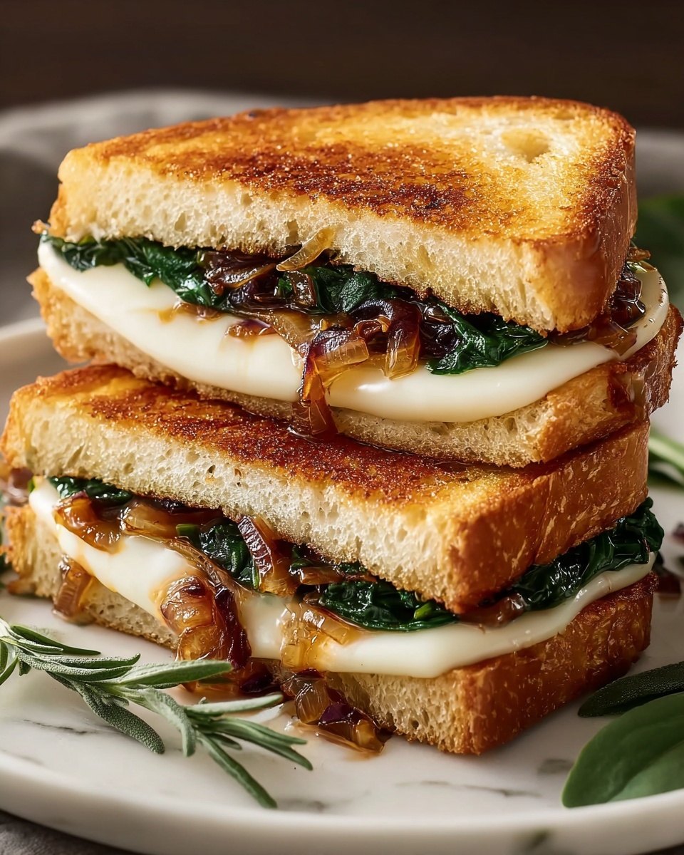 Caramelized Onion Pear Grilled Cheese Sandwich Recipe - Recipe Image