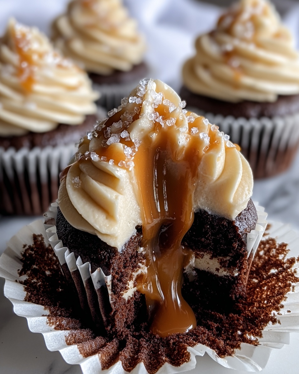 Salted Caramel Lava Cupcakes Recipe - Recipe Image