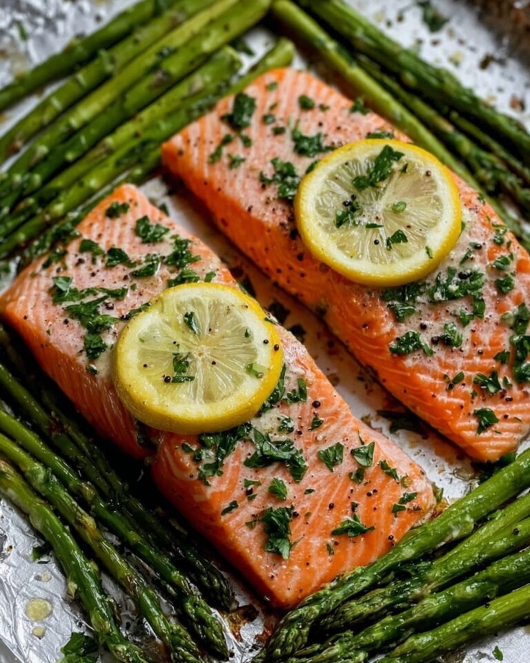 Salmon, Asparagus, Lemon, and Herb Foil Pack Recipe