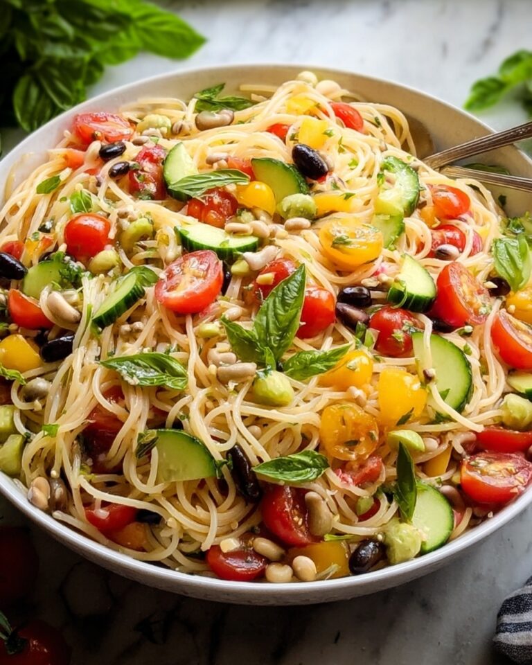 California Spaghetti Salad with Fresh Veggies Recipe