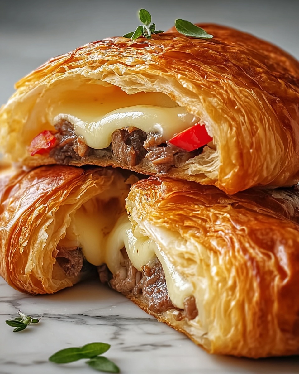 Philly Cheesesteak Crescent Ring Recipe - Recipe Image