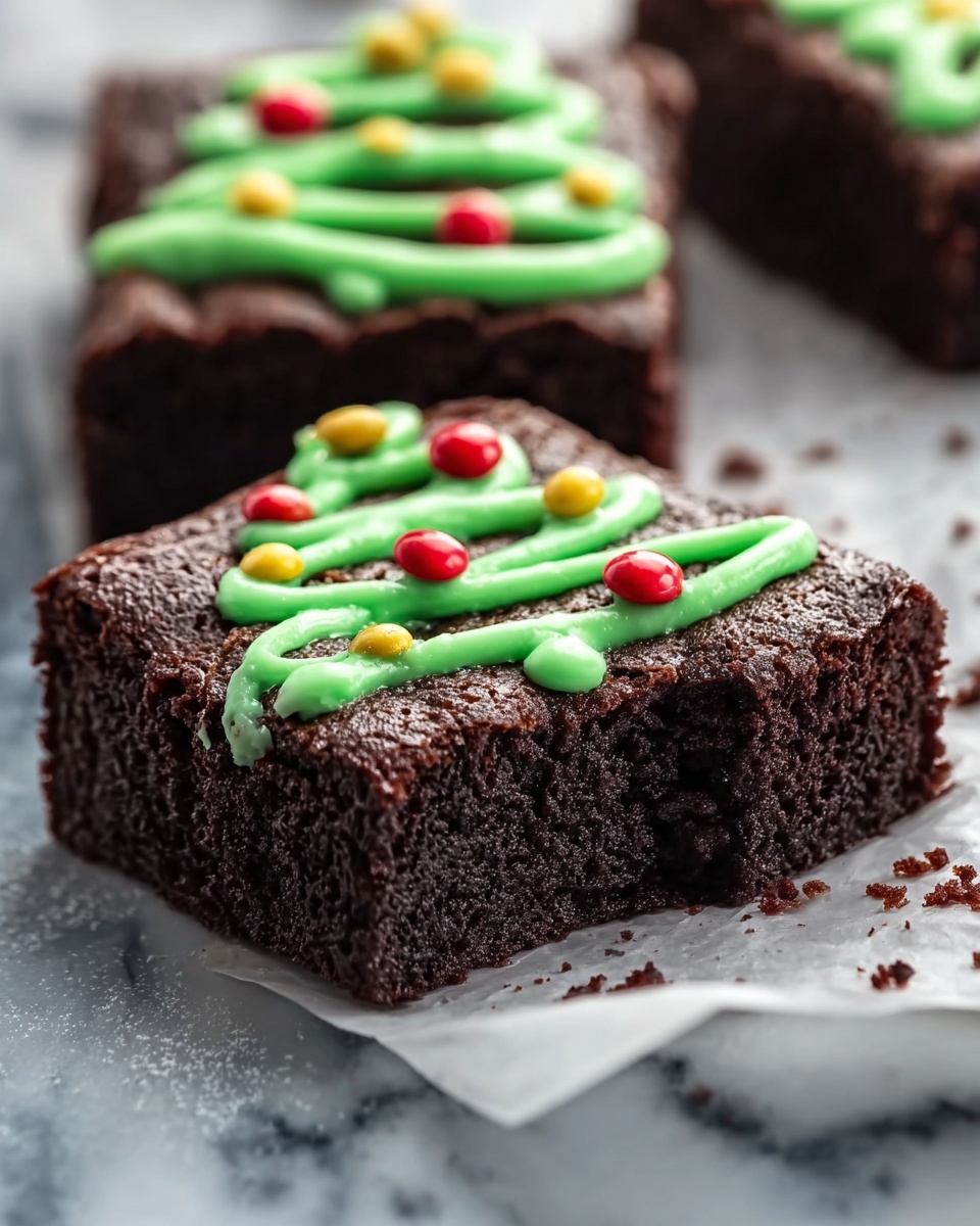 Christmas Tree Brownies Recipe - Recipe Image