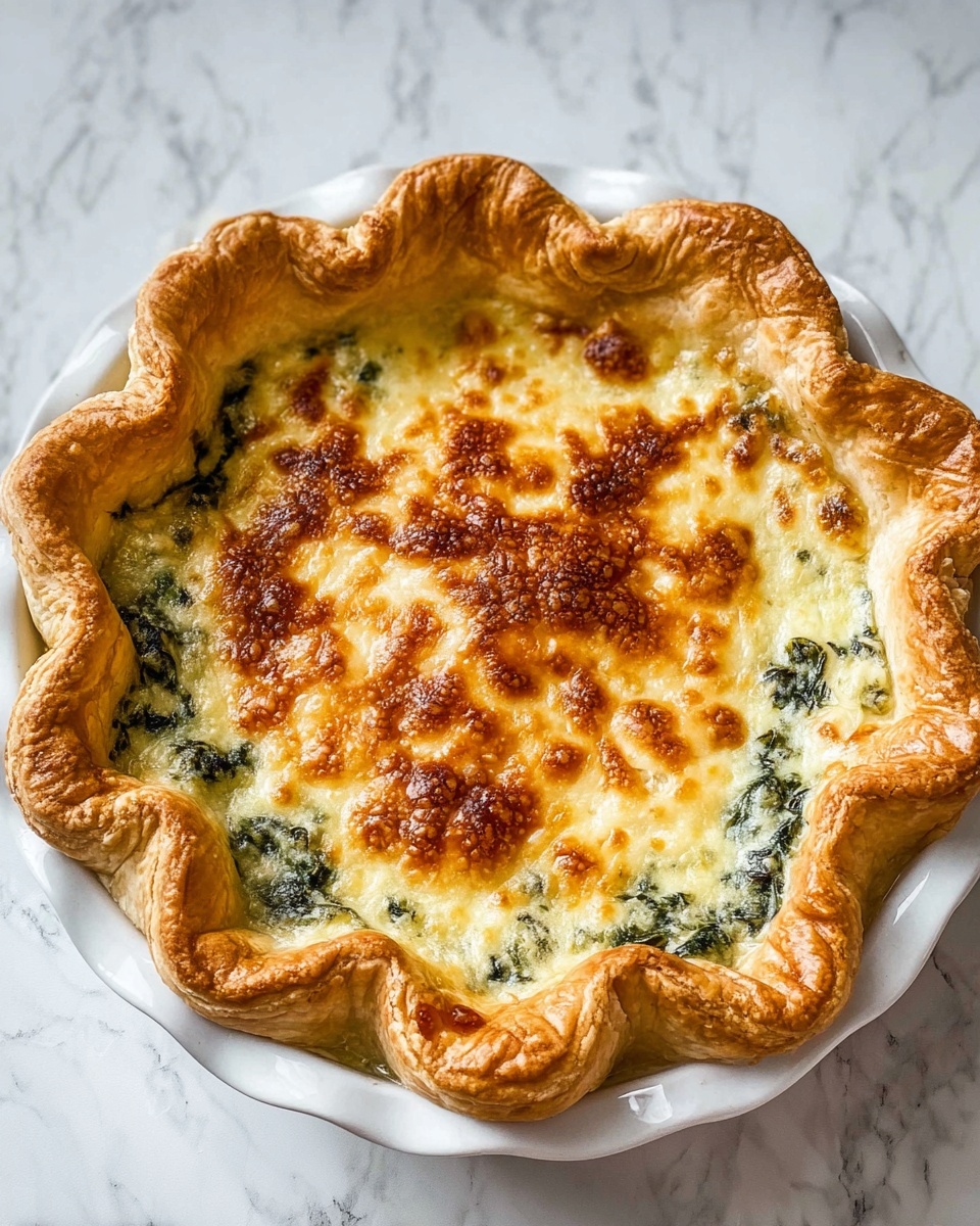 Spinach and Cheese Puff Pastry Pie Recipe - Recipe Image