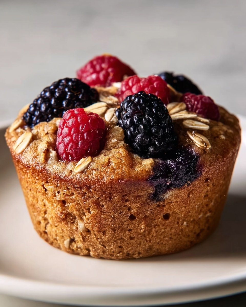 Healthy Berry Oatmeal Protein Muffins Recipe - Recipe Image