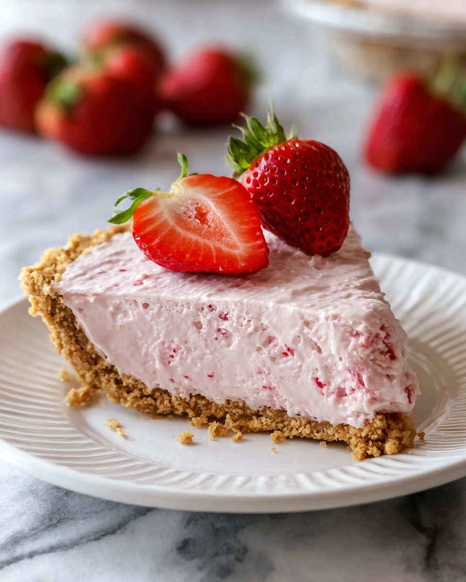 Frozen Strawberry Cream Pie Recipe - Recipe Image
