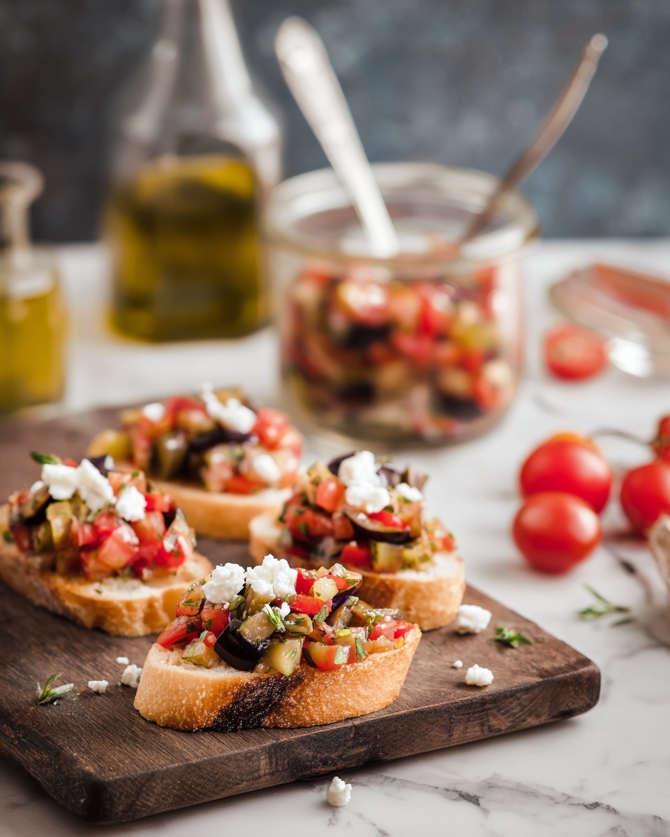 Eggplant and Tomato Bruschetta Recipe - Recipe Image