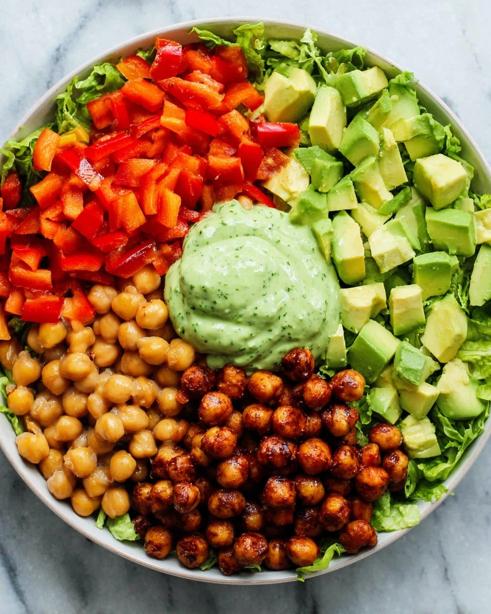 BBQ Chickpea Salad with Avocado Ranch Recipe - Recipe Image