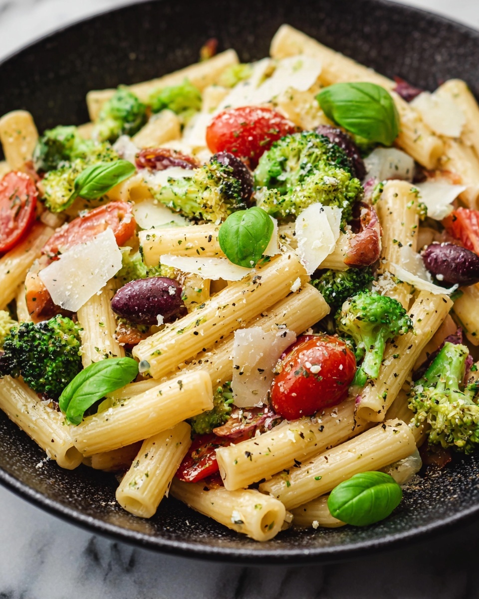 Antipasto Pasta Salad with Parmesan Herb Vinaigrette Recipe - Recipe Image