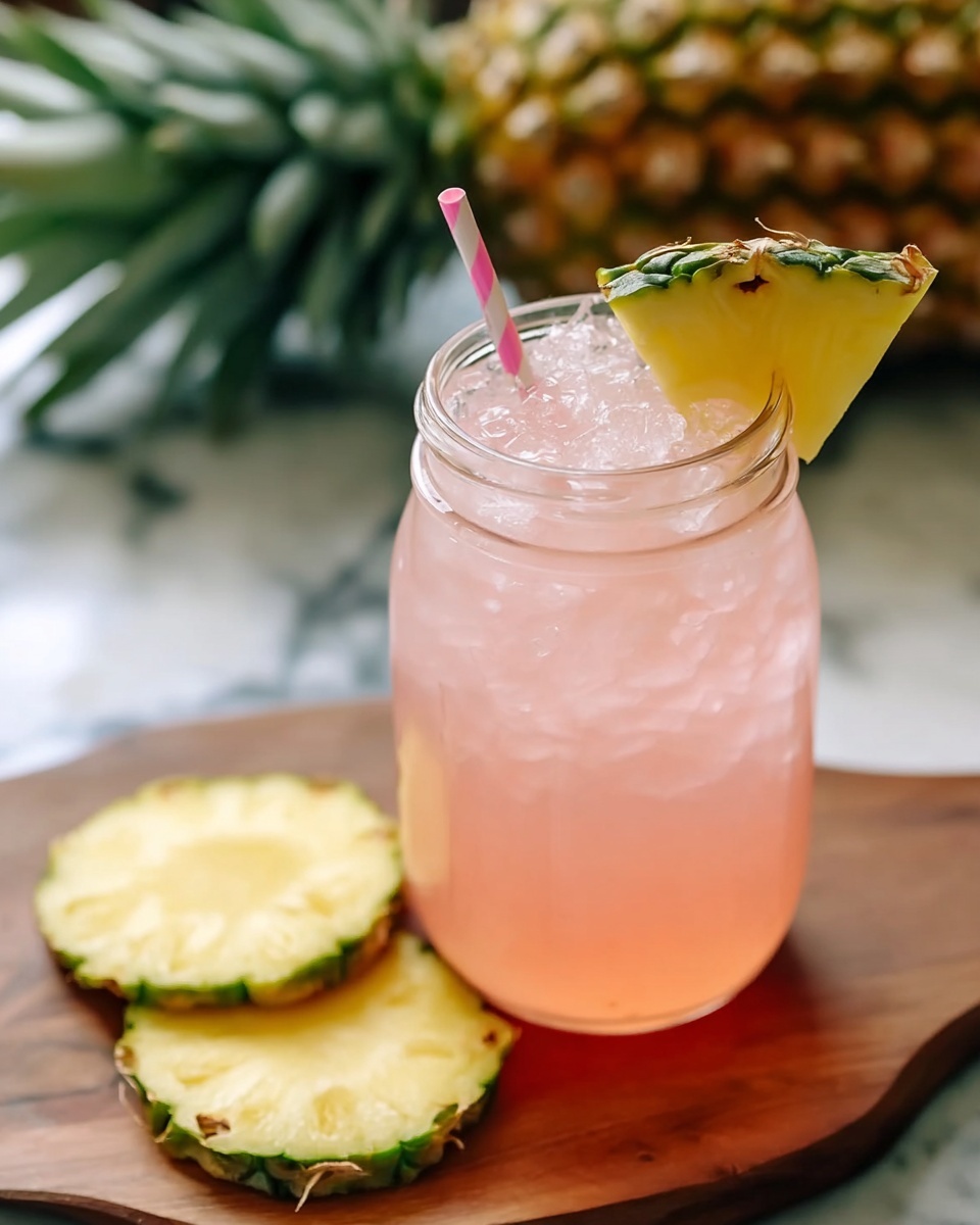 Pineapple Pink Lemonade Party Drink Recipe - Recipe Image