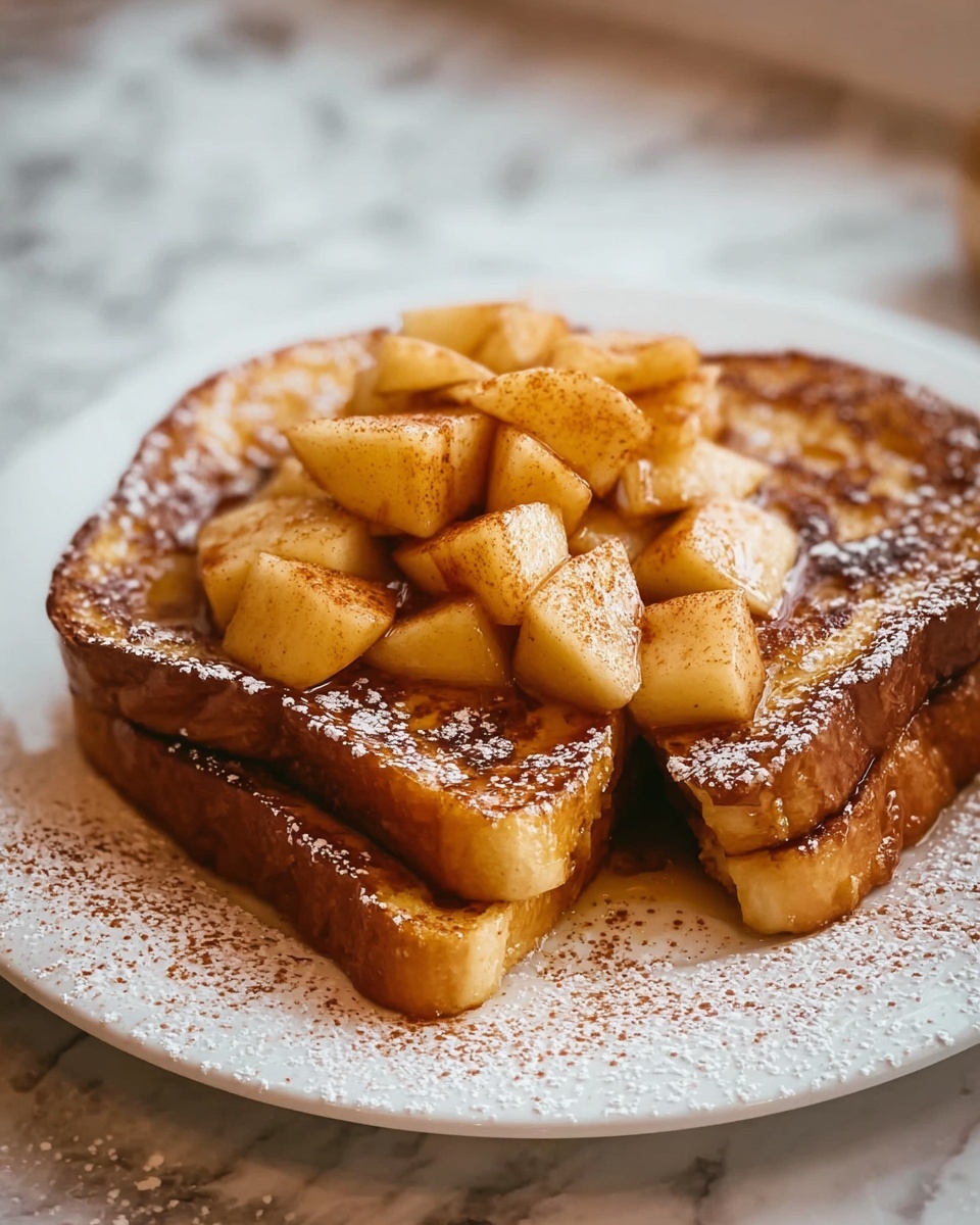 Apple French Toast with Warm Cinnamon Apple Topping Recipe - Recipe Image