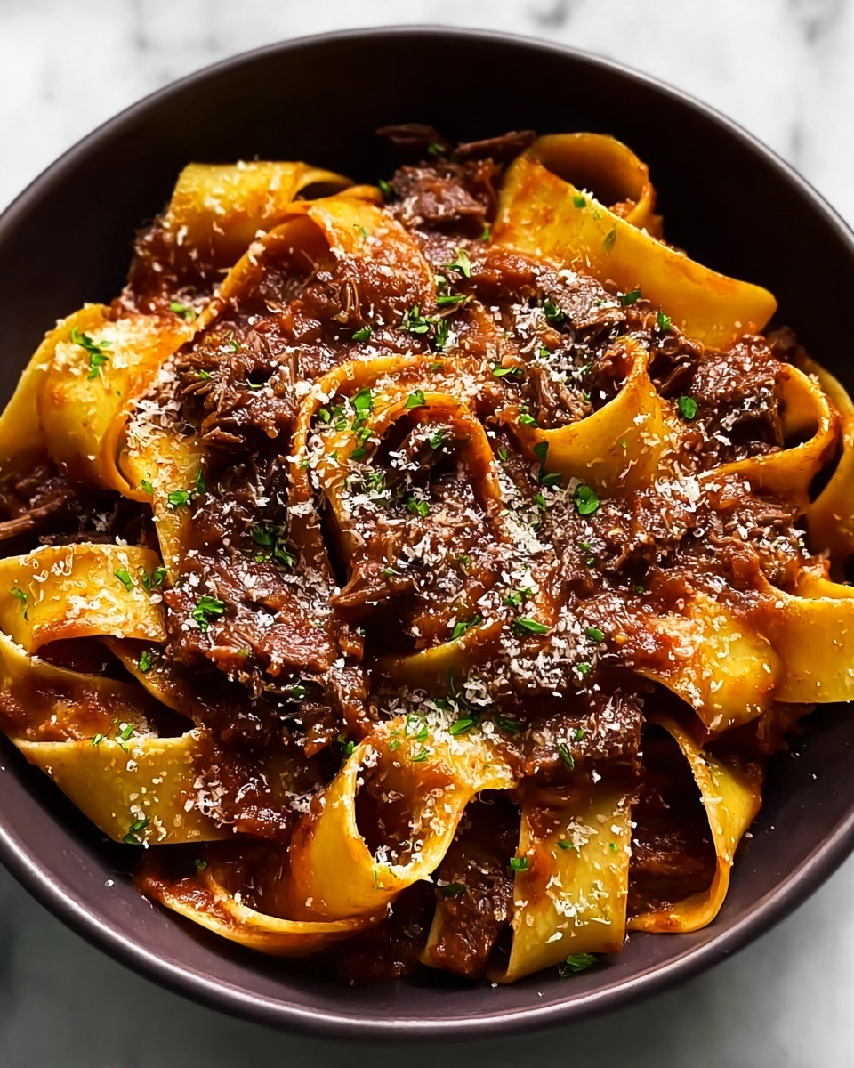 Slowly Braised Short Rib Ragu with Pappardelle Recipe - Recipe Image