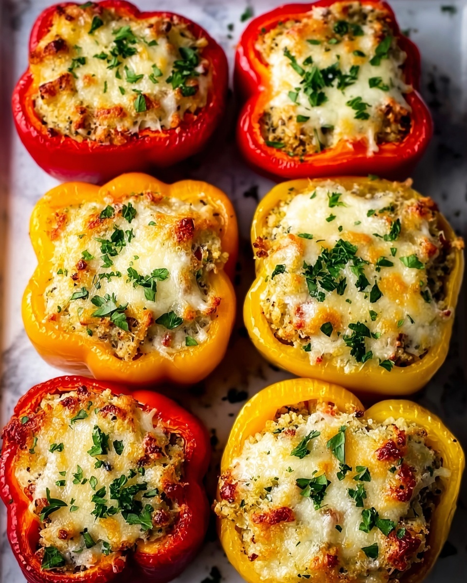 Cheesy Chicken Stuffed Bell Peppers Recipe - Recipe Image