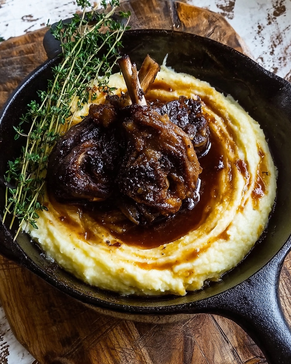 Gospel Shank with Smoked Gouda Grits Recipe - Recipe Image