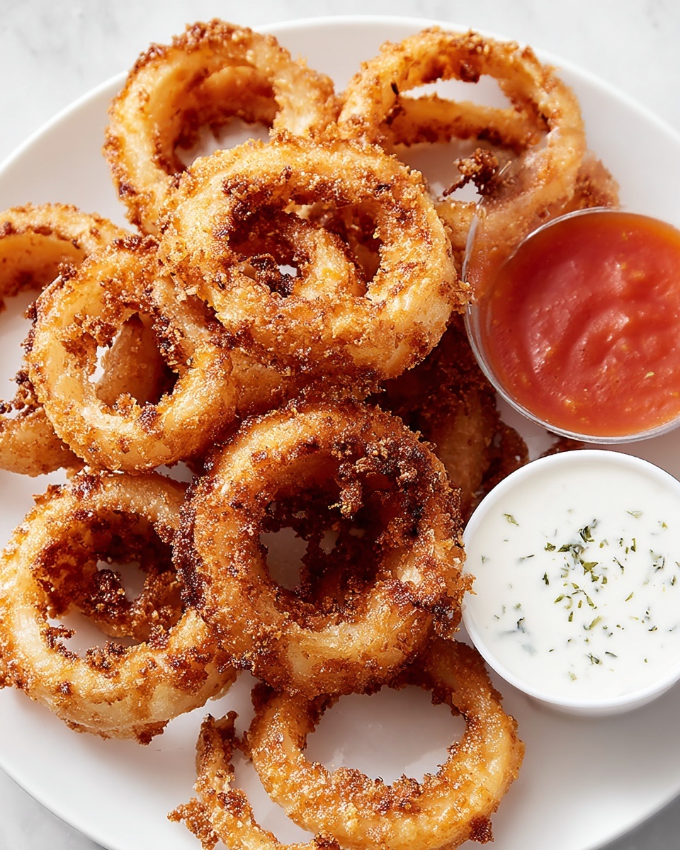 Crispy Fried Calamari with Lemon Wedges and Dipping Sauces Recipe - Recipe Image