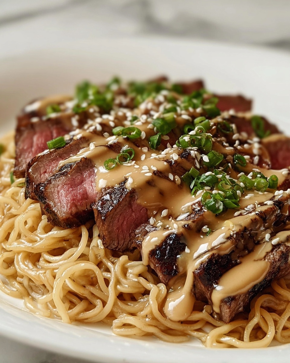 Garlic Butter Steak Lightning Noodles Recipe - Recipe Image