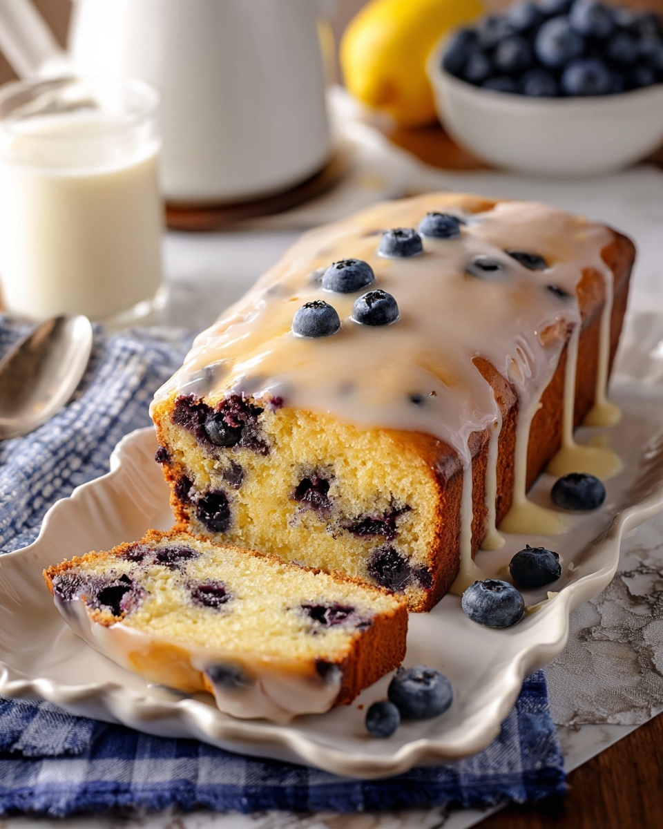 Blueberry Lemon Glazed Bread Recipe - Recipe Image