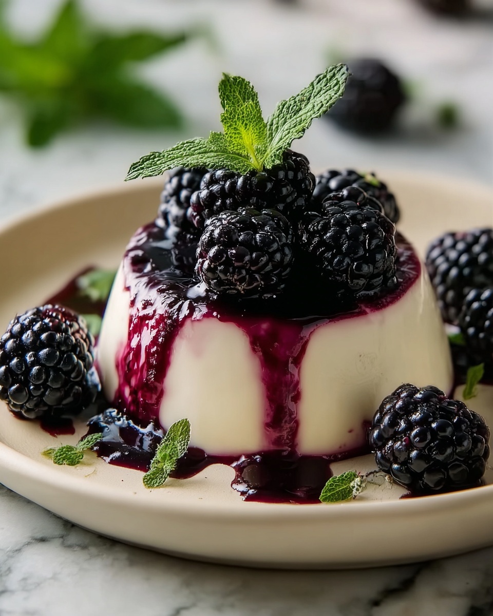 Blackberry and Goat's Cheese Panna Cotta Recipe - Recipe Image