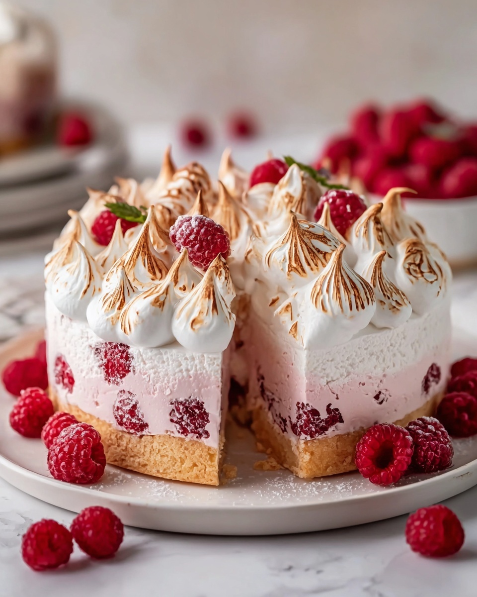 Meringue Roulade with Raspberries Recipe - Recipe Image