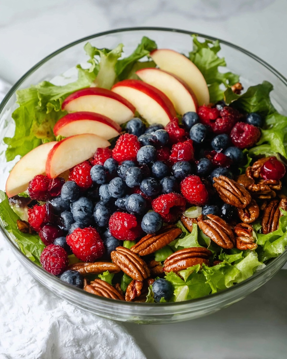 Mixed Green Salad with Berry and Poppy Seed Dressing Recipe - Recipe Image