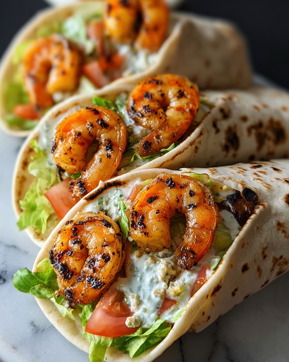 Grilled Shrimp Caesar Wraps Recipe - Recipe Image