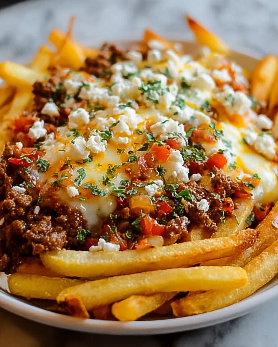 Loaded Nacho Fries with Taco Seasoned Beef and Cheese Recipe - Recipe Image