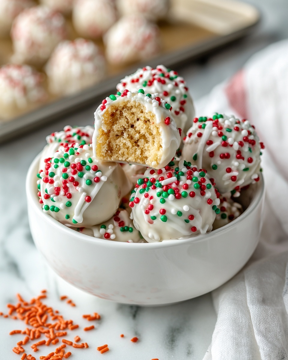 Christmas Sugar Cookie Truffles Recipe - Recipe Image