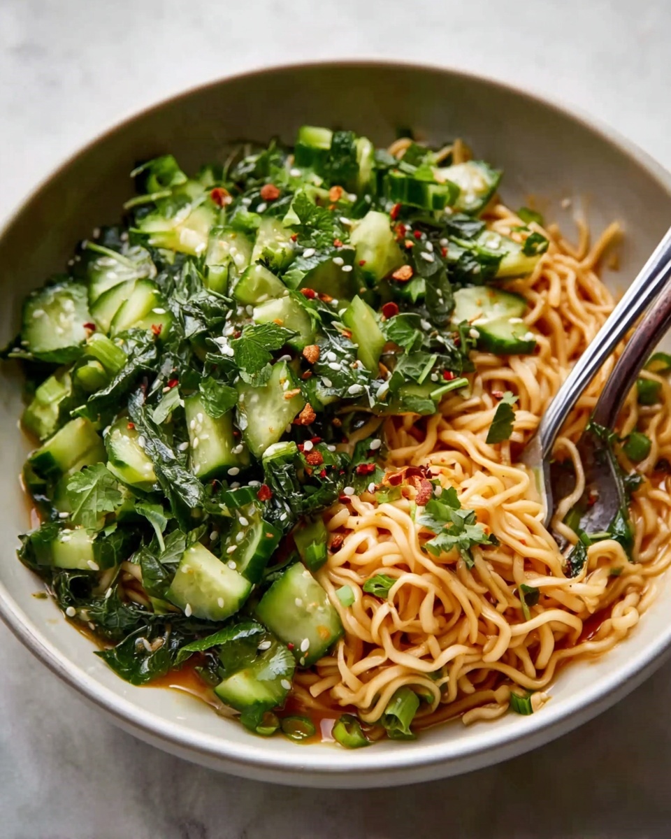 Spicy Peanut Noodles with Cucumber Recipe - Recipe Image