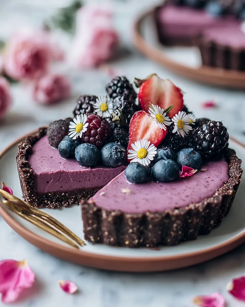 Vegan No Bake Blackberry Tart You'll Crave All Summer Recipe - Recipe Image